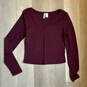 Maroon Cropped Top